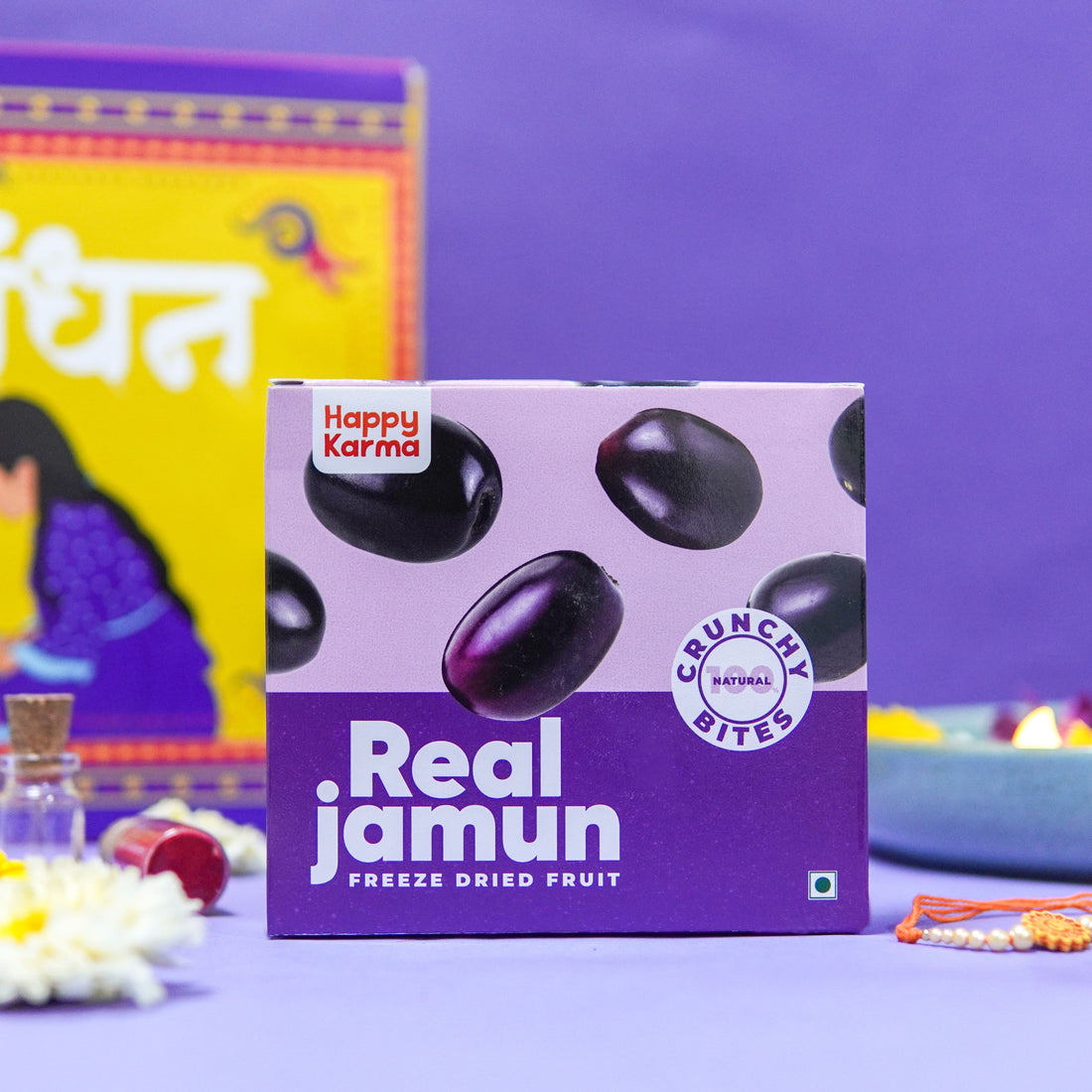 🎁 Healthy Raksha Bandhan Gift Hamper 🌿 - Almond Flour Brownie Mix, Freeze-Dried Jamun, Mango & Dry Fruit Trail Mix | Premium Gift Box | Nutritious & Delicious Snacks for Siblings