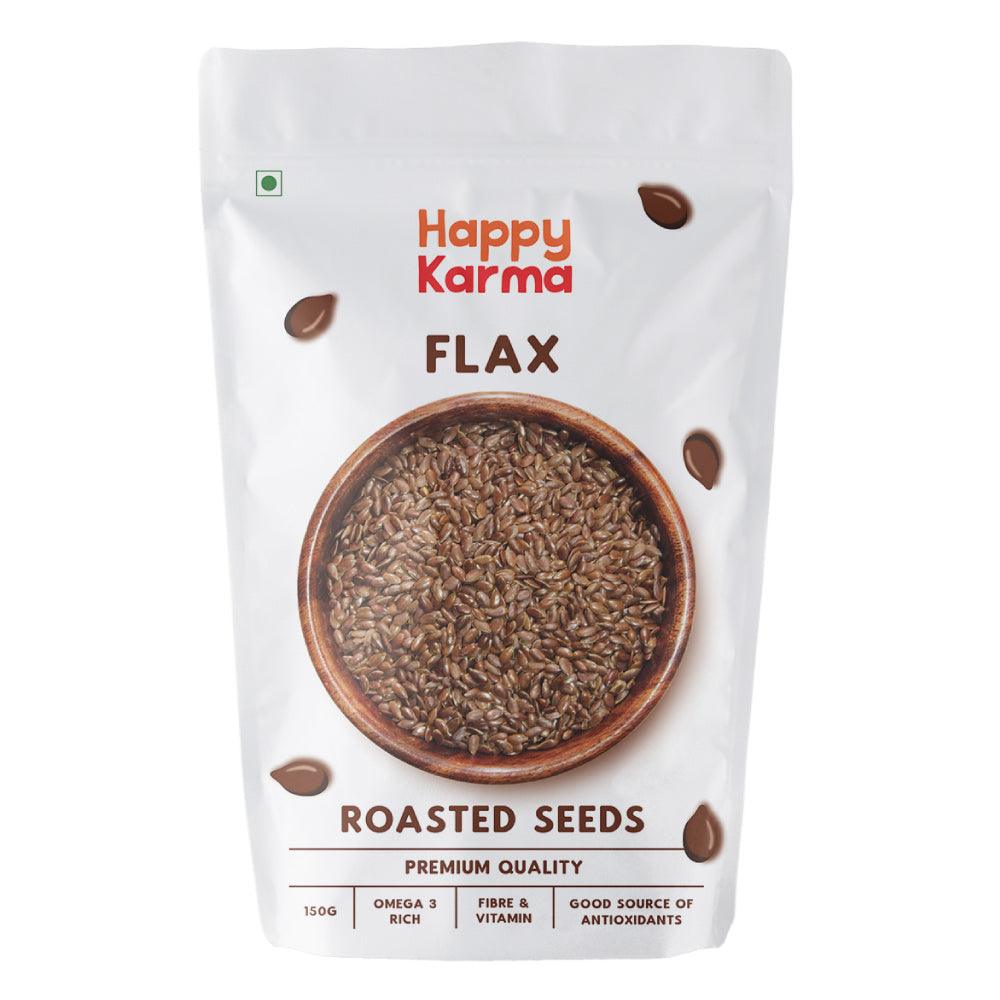 Roasted Flax Seeds 150g -Rich in Nutrients - Happy Karma