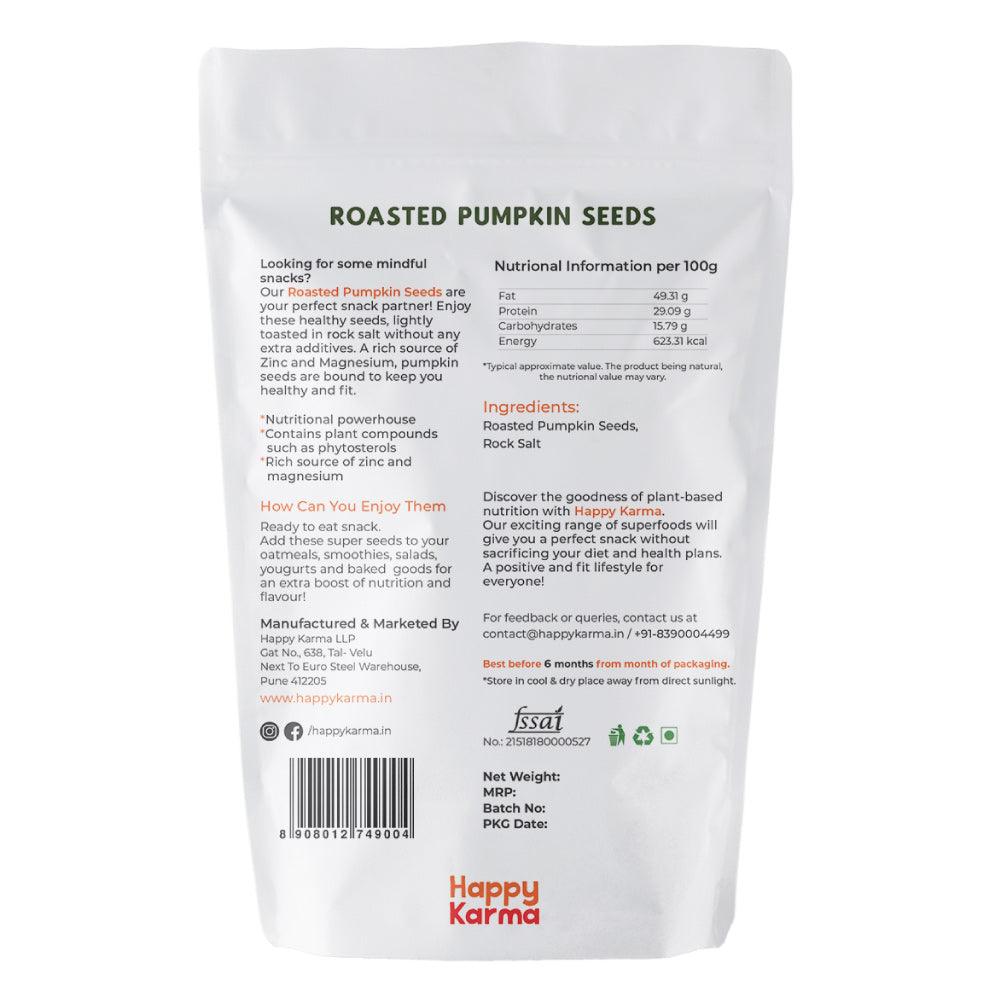 Buy Roasted Pumpkin Seeds 100g - For Healthy Heart - Happy Karma