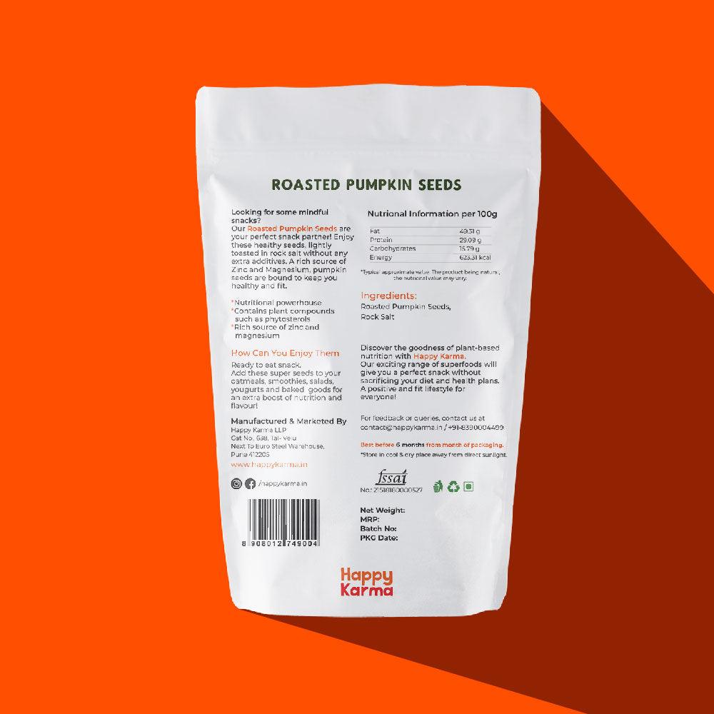 Buy Roasted Pumpkin Seeds 100g - For Healthy Heart - Happy Karma